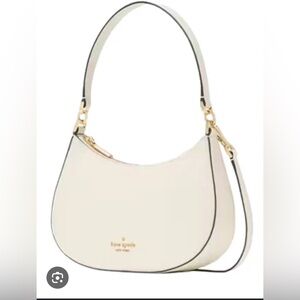Kate Spade Ivory Shoulder Bag with Gold Accents